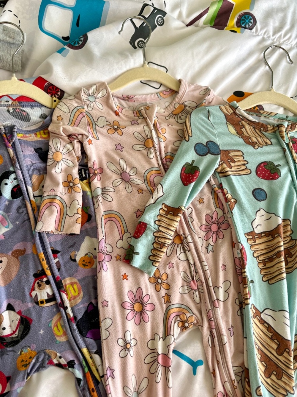 Three Posh Peanut 6-12 Month Convertible Pajamas